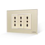 Priza Tripla cu Rama din Sticla LUXION, Standard Italian, 3M