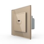 Priza USB Tip C Livolo cu Rama din Sticla