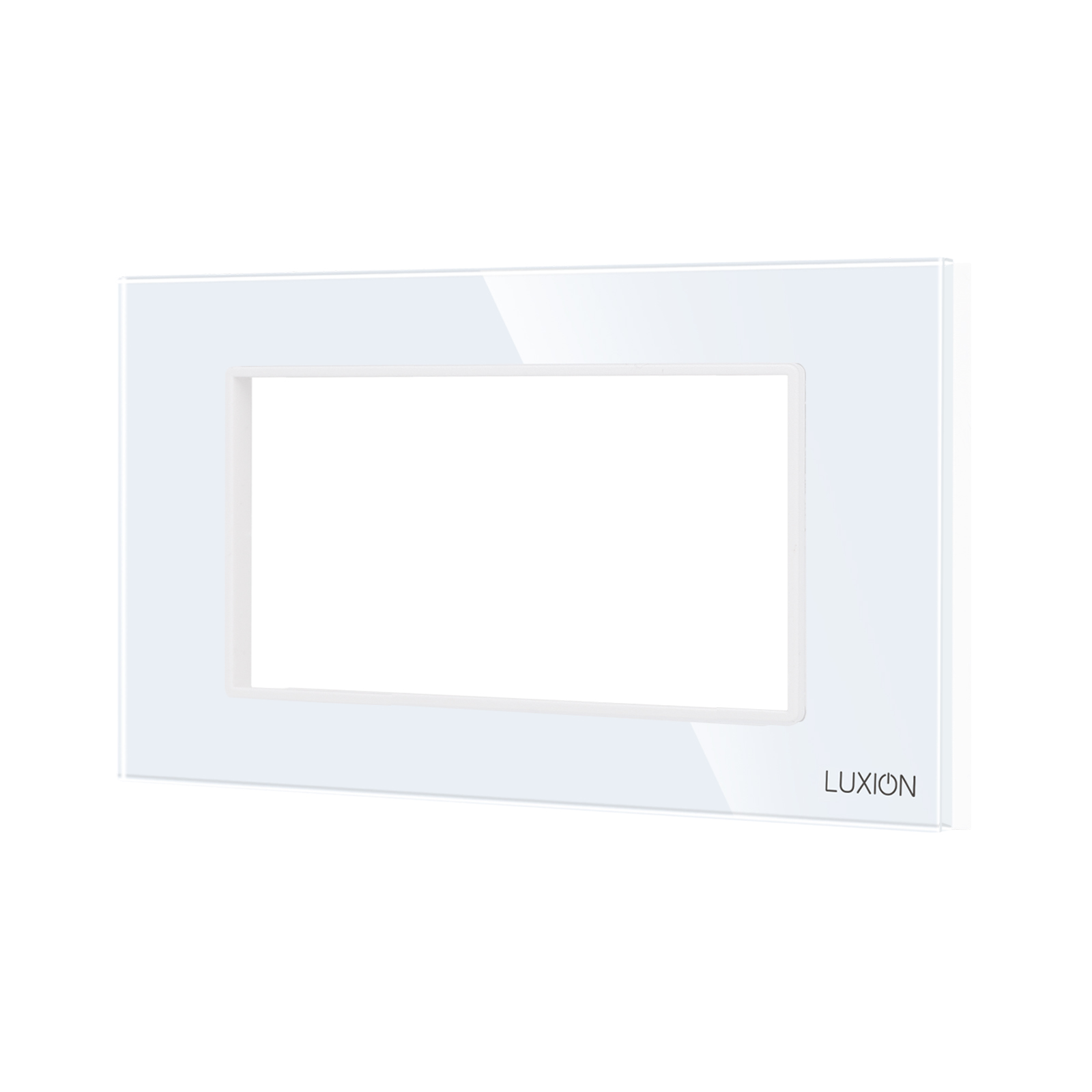 01-rama-sticla-securizata-suport-4m-luxion-italian-alb.jpg Rama din Sticla Securizata cu Suport 4M LUXION, Standard Italian - imagine 1