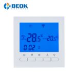 Termostat WiFi pentru centrala termica pe gaz si incalzire in pardoseala, Aplicatia mobila Smart Life, BeOk BOT-313WiFi