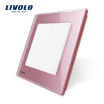 Priza blank/goala Livolo cu rama din sticla