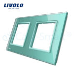 Rama priza dubla Livolo din sticla - imagine 2