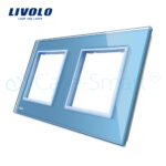 Rama priza dubla Livolo din sticla - imagine 2