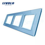 Rama priza tripla Livolo din sticla - imagine 2