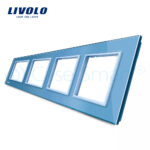 Rama priza cvadrupla Livolo din sticla - imagine 2