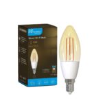 Bec inteligent LED Wireless Homeflow B-5007, E14, 4.5W (25W), 400lm, dimabil, filament, lumina calda, Control de pe telefonul mobil - imagine 2