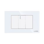 Intrerupator cu Revenire (Sonerie) Mecanic 1M si 2 Taste False LUXION cu Rama din Sticla, Standard Italian, 3M - imagine 2