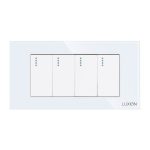 Intrerupator Cvadruplu Mecanic LUXION cu Rama din Sticla, Standard Italian, 4M - imagine 2