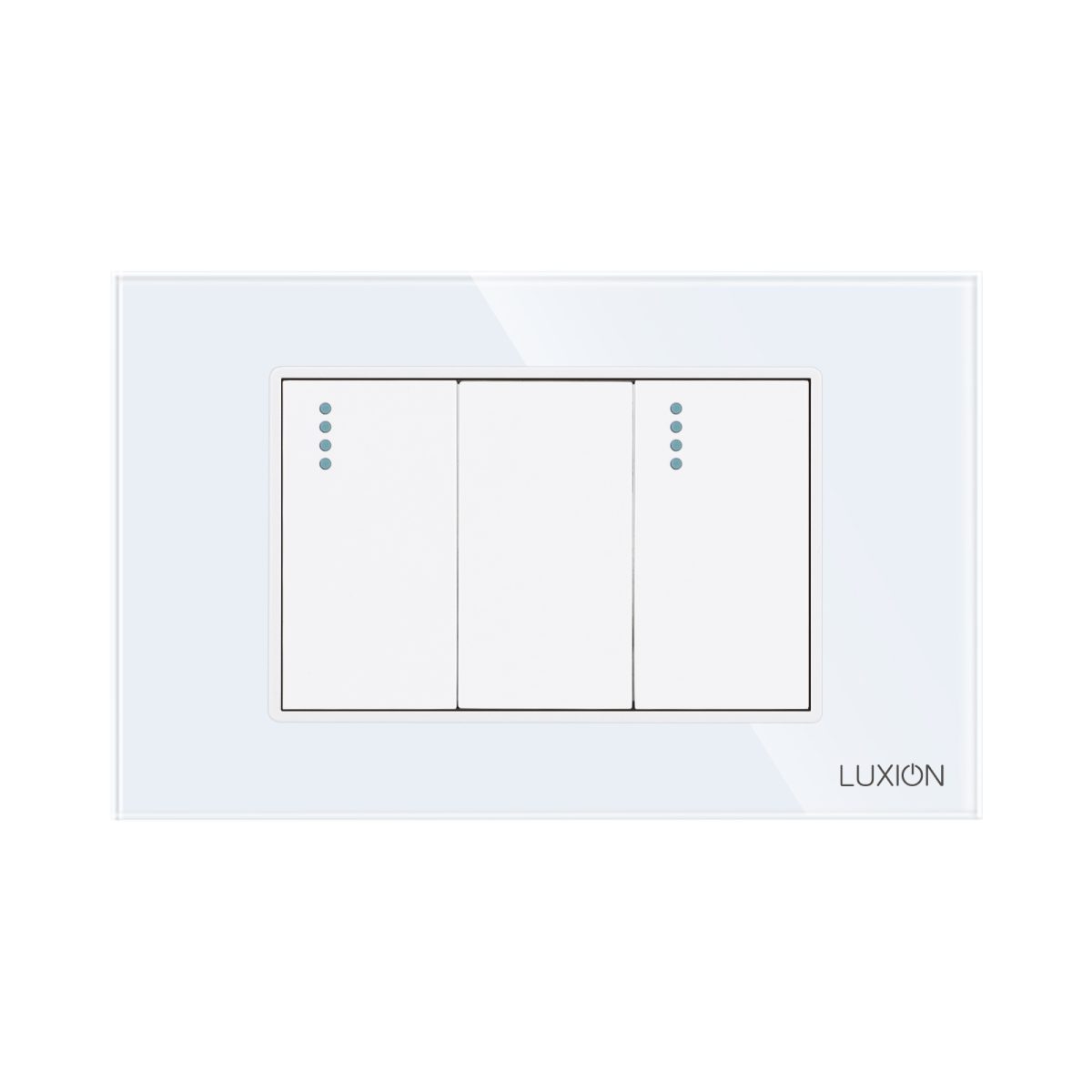 Intrerupator Dublu Mecanic LUXION cu Rama din Sticla, Standard Italian, 3M - imagine 2