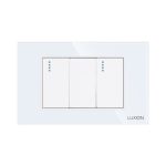 Intrerupator Dublu Mecanic LUXION cu Rama din Sticla, Standard Italian, 3M - imagine 2