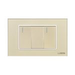 Intrerupator Dublu Mecanic LUXION cu Rama din Sticla, Standard Italian, 3M - imagine 2