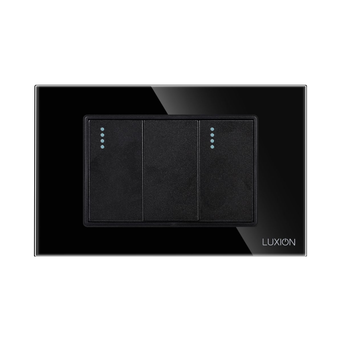 Intrerupator Dublu Mecanic LUXION cu Rama din Sticla, Standard Italian, 3M - imagine 2