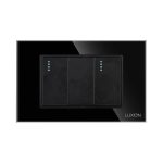 Intrerupator Dublu Mecanic LUXION cu Rama din Sticla, Standard Italian, 3M - imagine 2