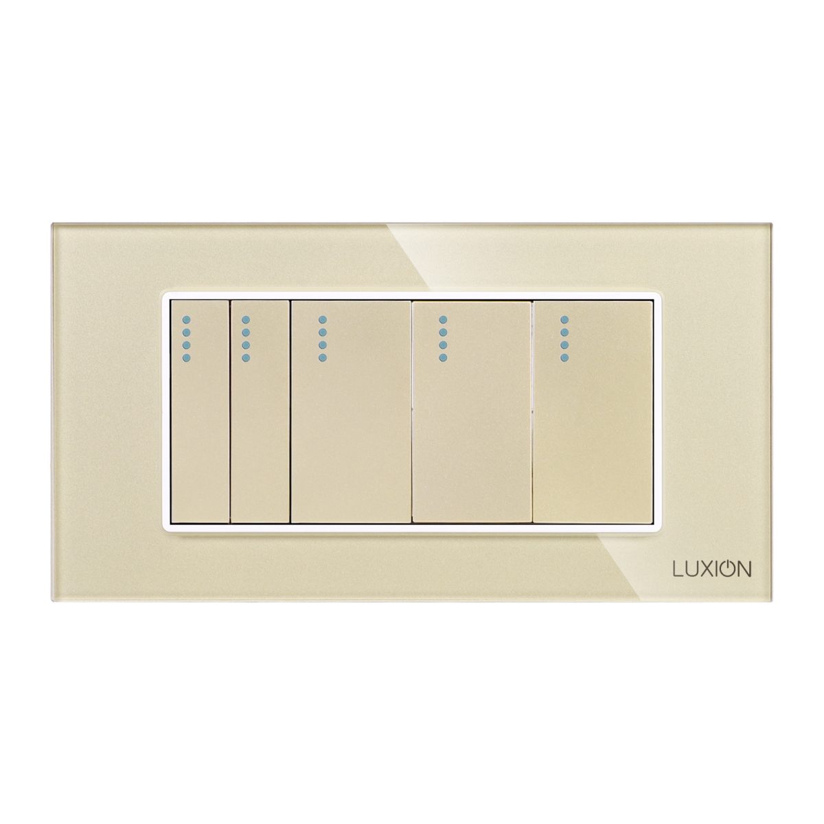 Intrerupator Mecanic 5 Posturi LUXION cu Rama din Sticla, Standard Italian, 4M - imagine 2