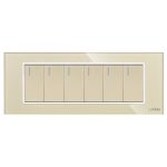 Intrerupator Mecanic 6 Posturi LUXION cu Rama din Sticla, Standard Italian, 6M - imagine 2