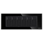 Intrerupator Mecanic 6 Posturi LUXION cu Rama din Sticla, Standard Italian, 6M - imagine 2