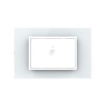 Intrerupator simplu cap scara / cap cruce wireless cu touch Livolo cu rama din sticla, standard Italian - Serie noua - imagine 2