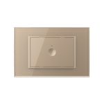 Intrerupator simplu cu touch Livolo cu rama din sticla, standard Italian - Serie noua - imagine 2