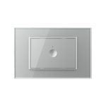 Intrerupator simplu wireless cu touch Livolo cu rama din sticla, standard Italian - Serie noua - imagine 2