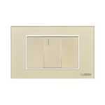 Intrerupator Simplu Mecanic 1M si 2 Taste False LUXION cu Rama din Sticla, Standard Italian, 3M - imagine 2