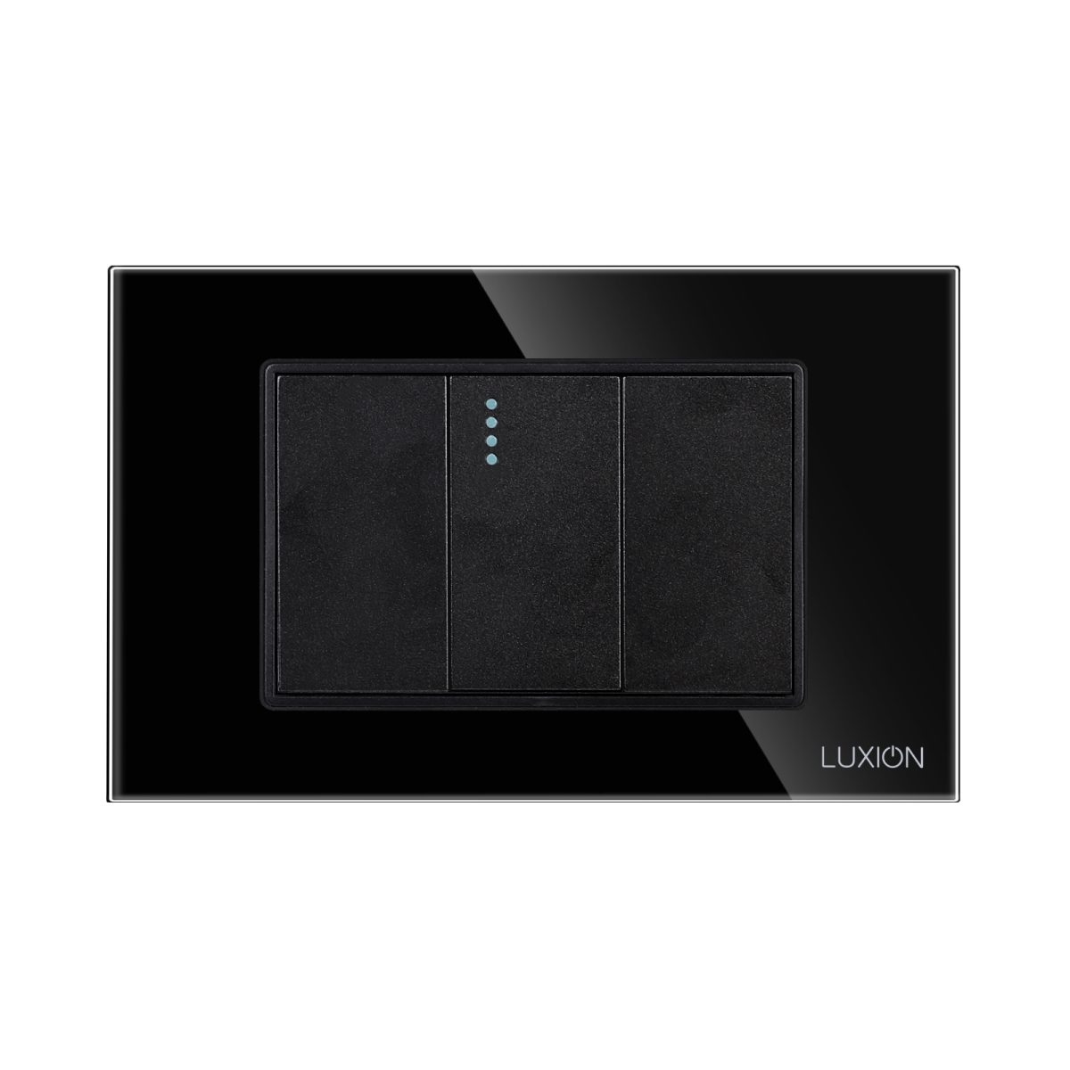 Intrerupator Simplu Mecanic 1M si 2 Taste False LUXION cu Rama din Sticla, Standard Italian, 3M - imagine 2