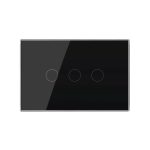 Intrerupator Triplu Cap Scara / Cruce cu Touch LIVOLO din Sticla, Standard Italian - protocol ZigBee EC - imagine 2