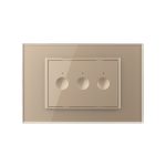 Intrerupator triplu wireless cu touch Livolo cu rama din sticla, standard Italian - Serie noua - imagine 2