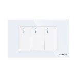 Intrerupator Triplu Mecanic LUXION cu Rama din Sticla, Standard Italian, 3M - imagine 2