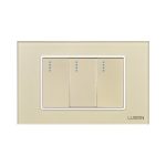 Intrerupator Triplu Mecanic LUXION cu Rama din Sticla, Standard Italian, 3M - imagine 2