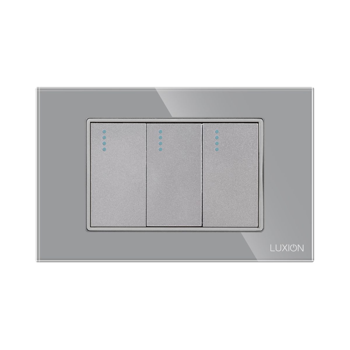 Intrerupator Triplu Mecanic LUXION cu Rama din Sticla, Standard Italian, 3M - imagine 2