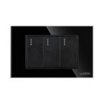 Intrerupator Triplu Mecanic LUXION cu Rama din Sticla, Standard Italian, 3M - imagine 2