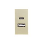 Modul Priza USB A+C 1M LUXION, Standard Italian - imagine 2