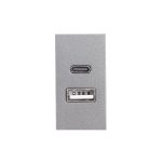 Modul Priza USB A+C 1M LUXION, Standard Italian - imagine 2