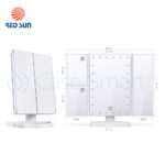 Oglinda cosmetica rotativa RedSun, Led-uri cu variator pentru make-up - imagine 2