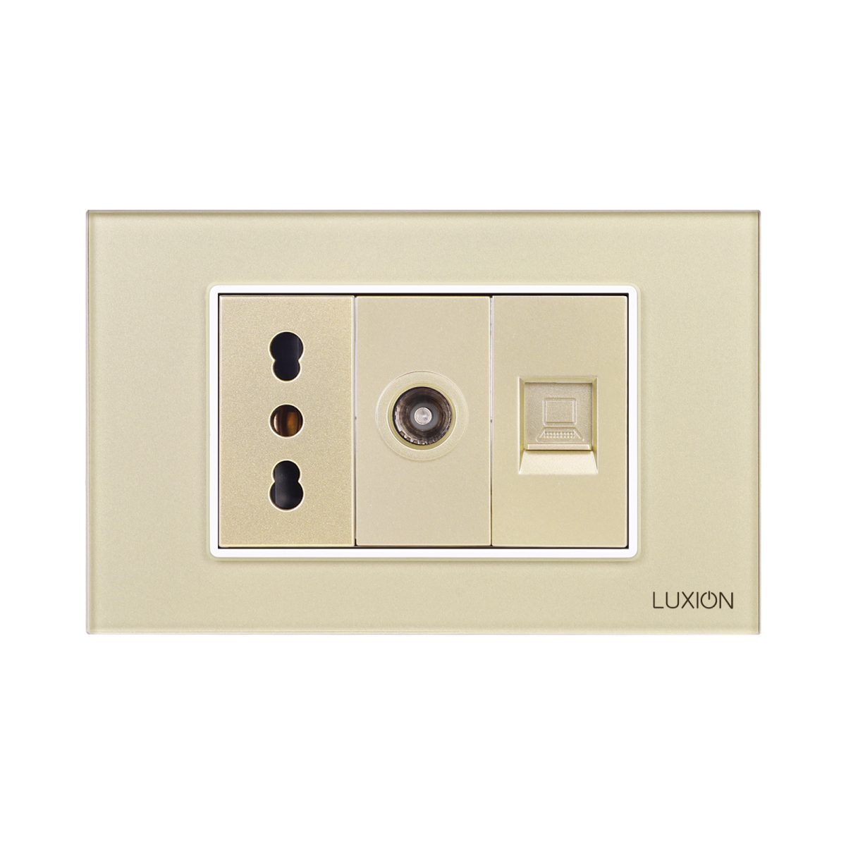 Priza Ingusta + TV + Internet cu Rama din Sticla LUXION, Standard Italian, 3M - imagine 2