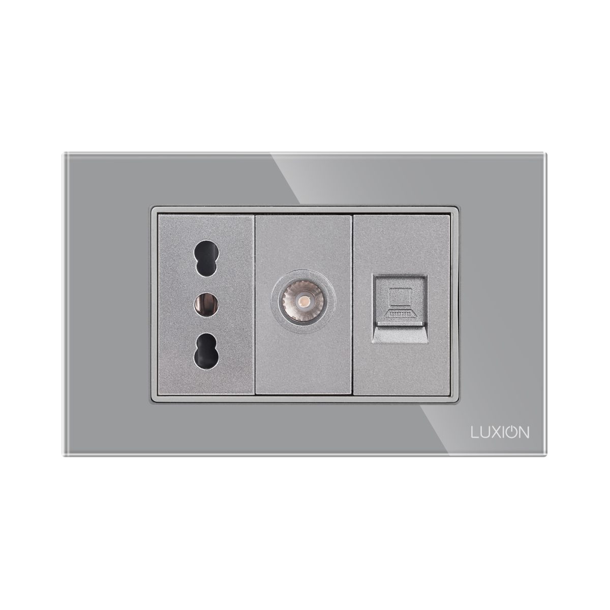 Priza Ingusta + TV + Internet cu Rama din Sticla LUXION, Standard Italian, 3M - imagine 2