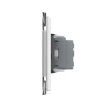 Priza simpla cu blank Livolo cu rama din sticla 3M, standard Italian, Serie noua - imagine 2