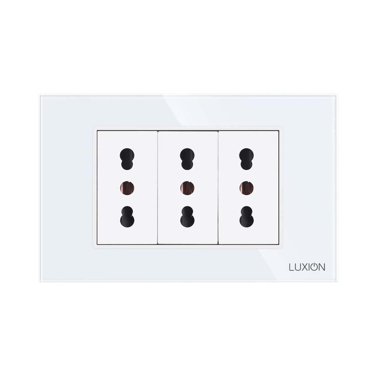 Priza Tripla cu Rama din Sticla LUXION, Standard Italian, 3M - imagine 2