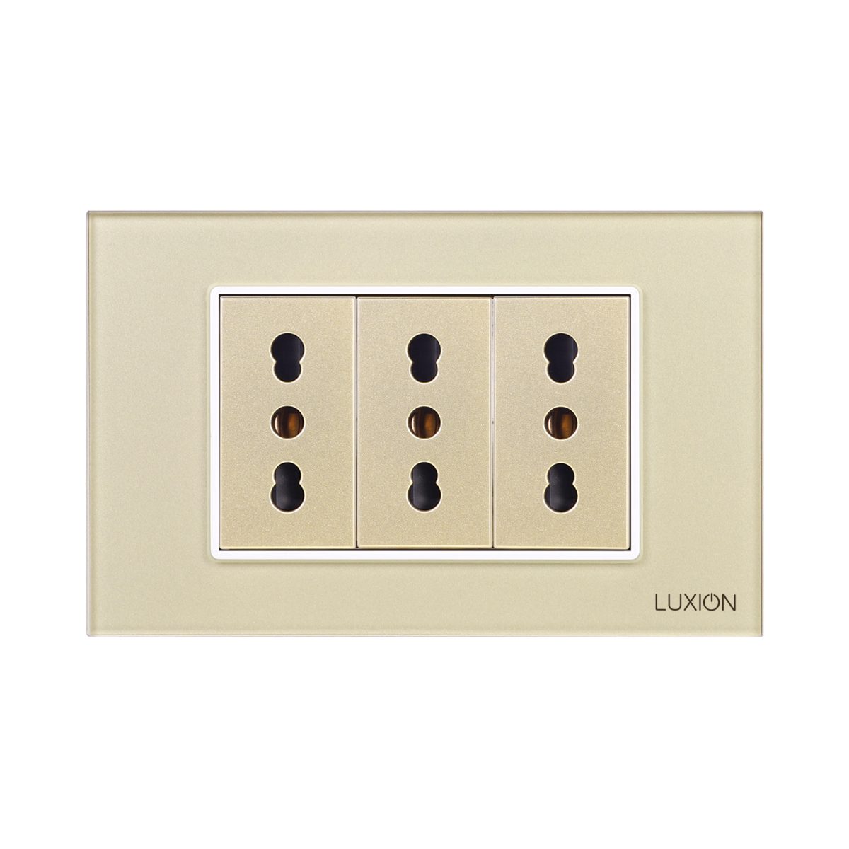 Priza Tripla cu Rama din Sticla LUXION, Standard Italian, 3M - imagine 2