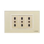 Priza Tripla cu Rama din Sticla LUXION, Standard Italian, 3M - imagine 2