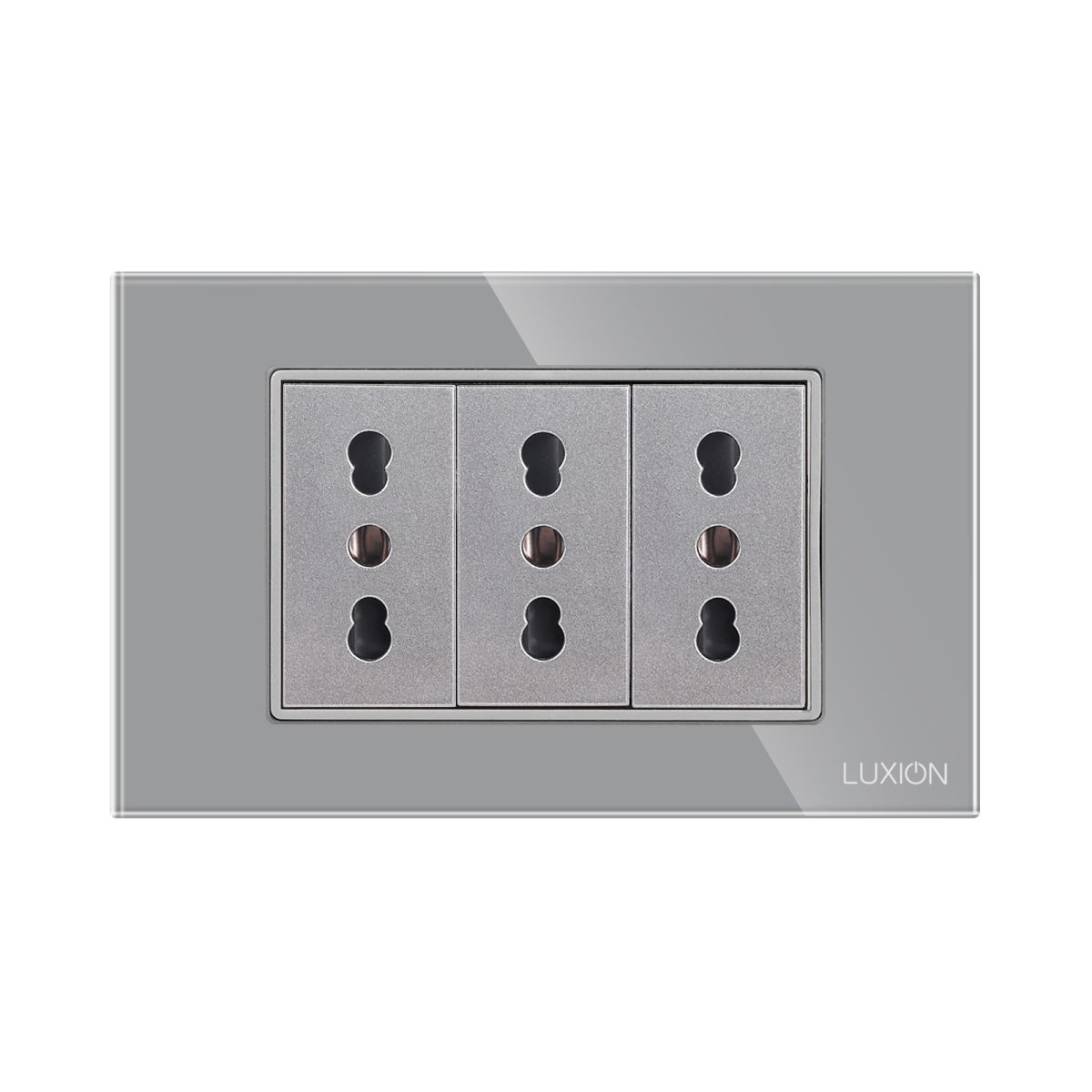 Priza Tripla cu Rama din Sticla LUXION, Standard Italian, 3M - imagine 2