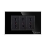 Priza Tripla cu Rama din Sticla LUXION, Standard Italian, 3M - imagine 2