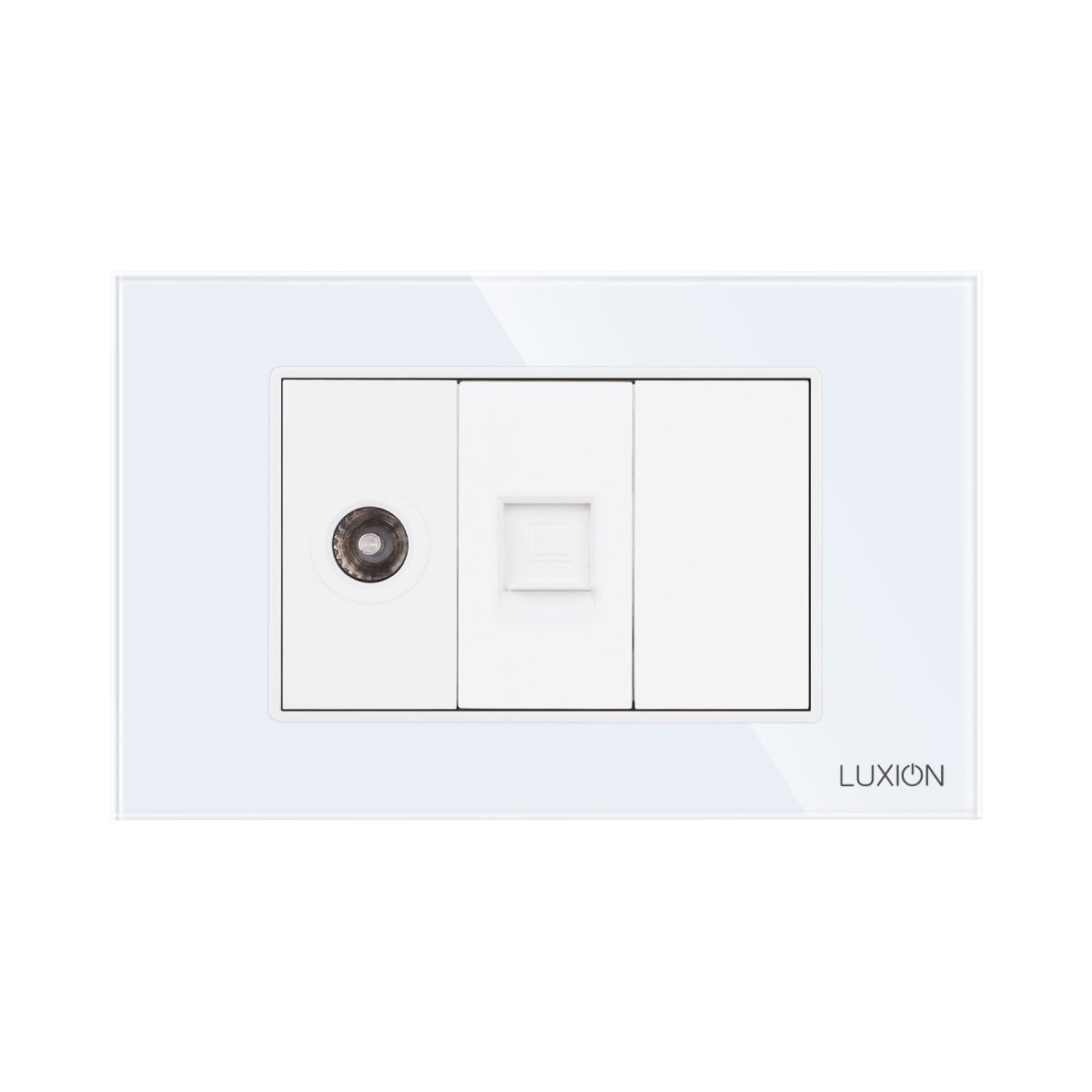 Priza TV + Internet cu Rama din Sticla LUXION, Standard Italian, 3M - imagine 2