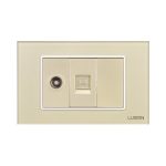 Priza TV + Internet cu Rama din Sticla LUXION, Standard Italian, 3M - imagine 2