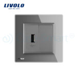 Priza USB Livolo cu rama din sticla - imagine 2