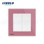 Priza blank/goala Livolo cu rama din sticla - imagine 2