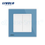 Priza blank/goala Livolo cu rama din sticla - imagine 2