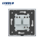 Priza simpla Livolo cu rama din sticla si capac de protectie rezistent la apa - imagine 2