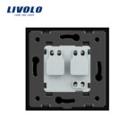 Priza simpla Livolo cu rama din sticla si capac de protectie rezistent la apa - imagine 2