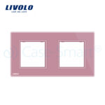 Rama priza dubla Livolo din sticla - imagine 3